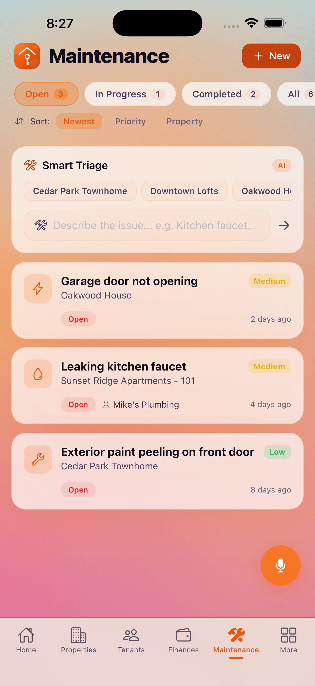 Maintenance Tracking